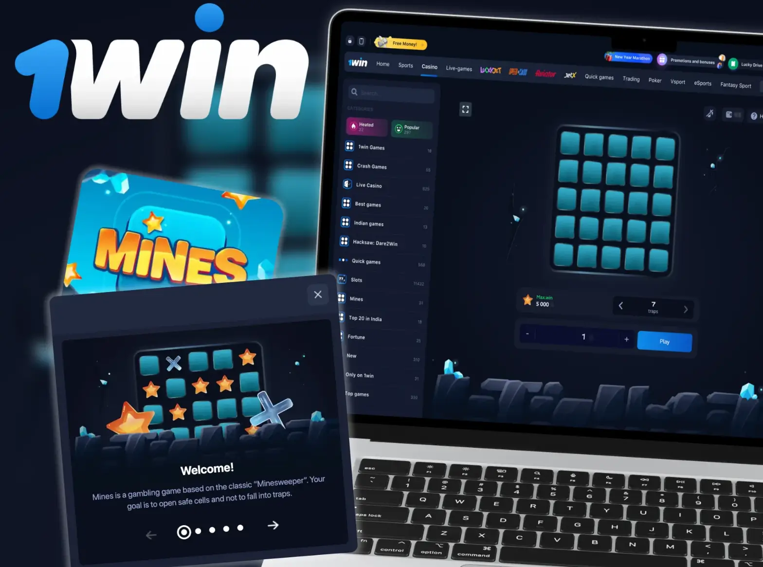 1win Mines game in Malaysia